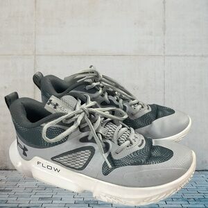 Under Armour Women's Gray/White Flow Breakthru 3 Basketball Shoes Size 8.5M